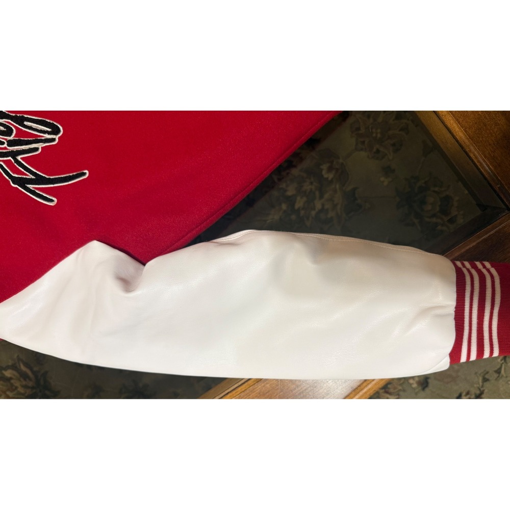 Jordan Flight Varsity Jacket Red White Jumpman Logo Youth Large 12-13 Yrs - Picture 12 of 12